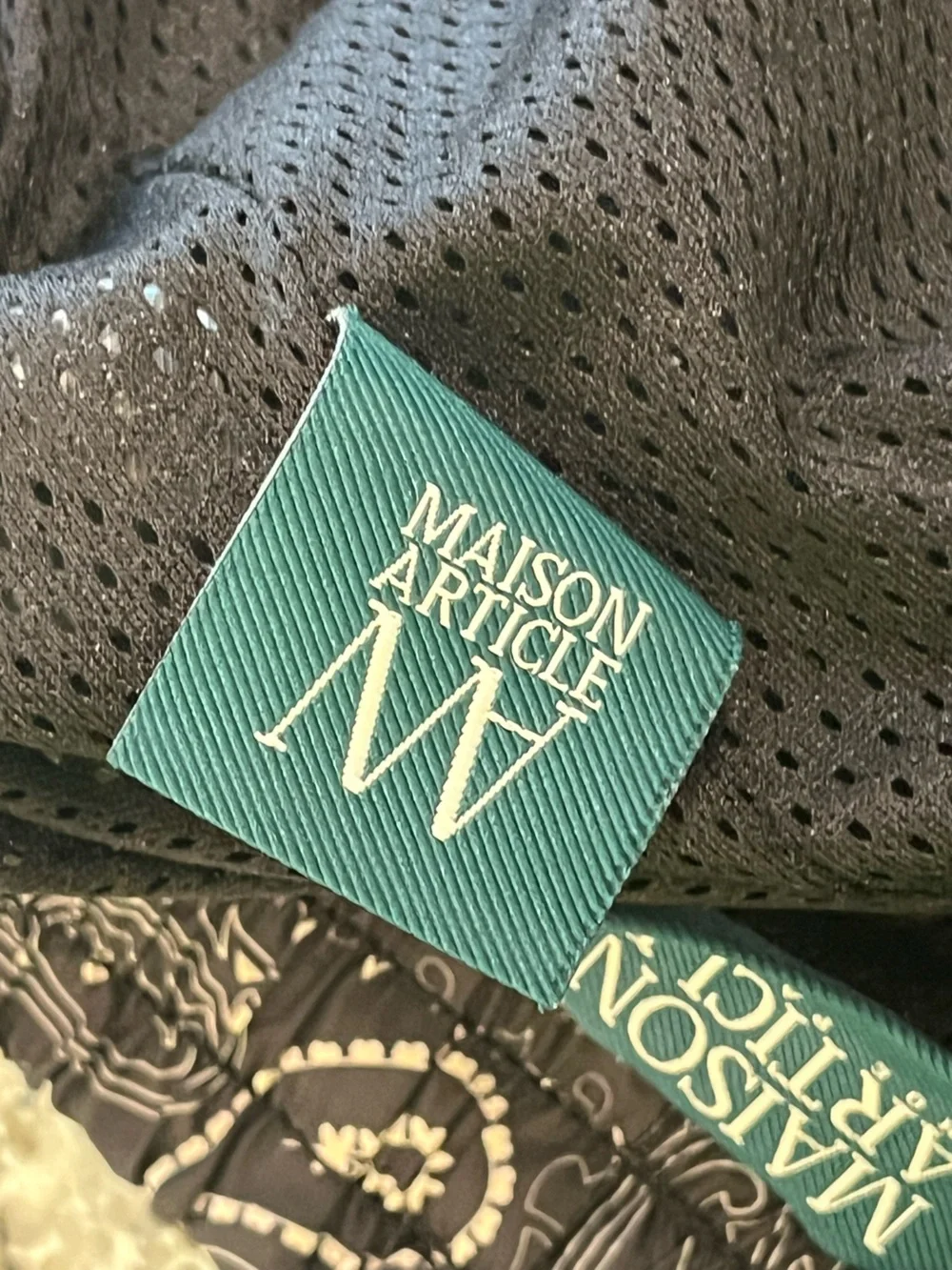 Maison Article Men’s XL 6” Inseam Swim Shorts Black & White Bandana Premium Esse